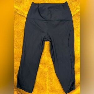 Lululemon Capri Leggings with mesh detailing